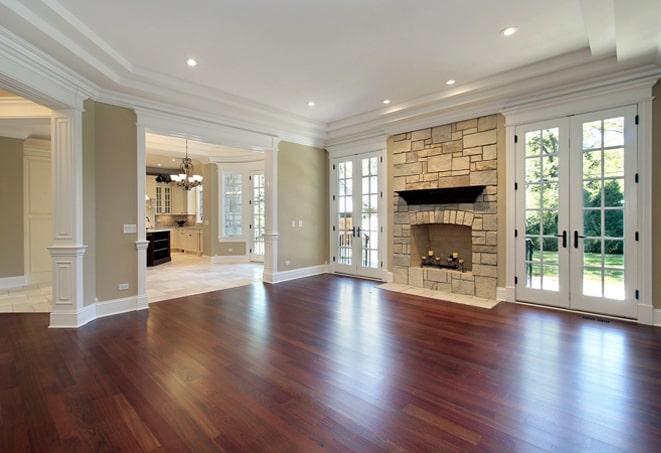 exotic teak wood floors in a spa retreat